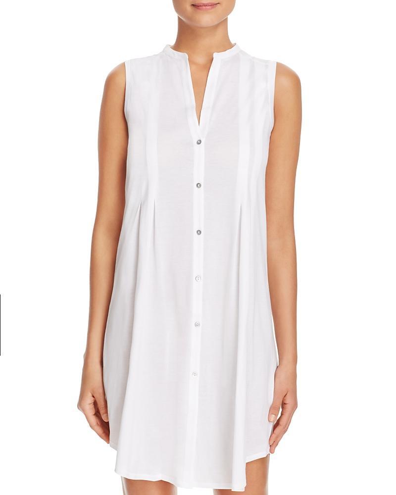 Hanro Cotton Deluxe Button Front Tank Gown Product Image