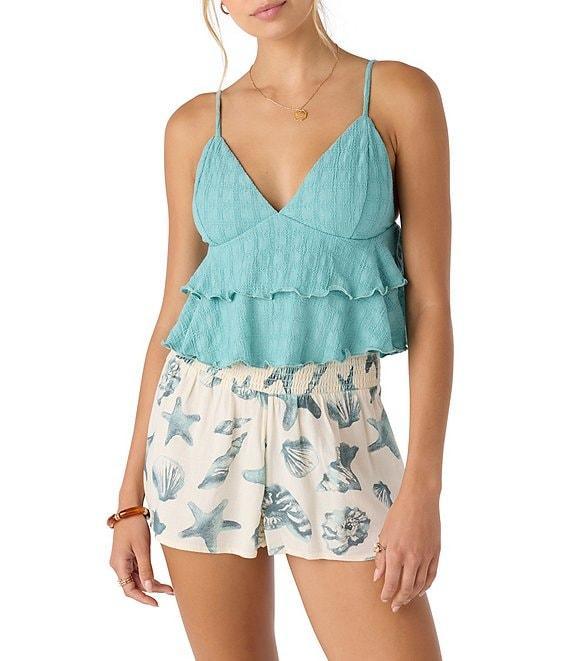 O'Neill Chloey V-Neck Tiered Knit Tank Top Product Image