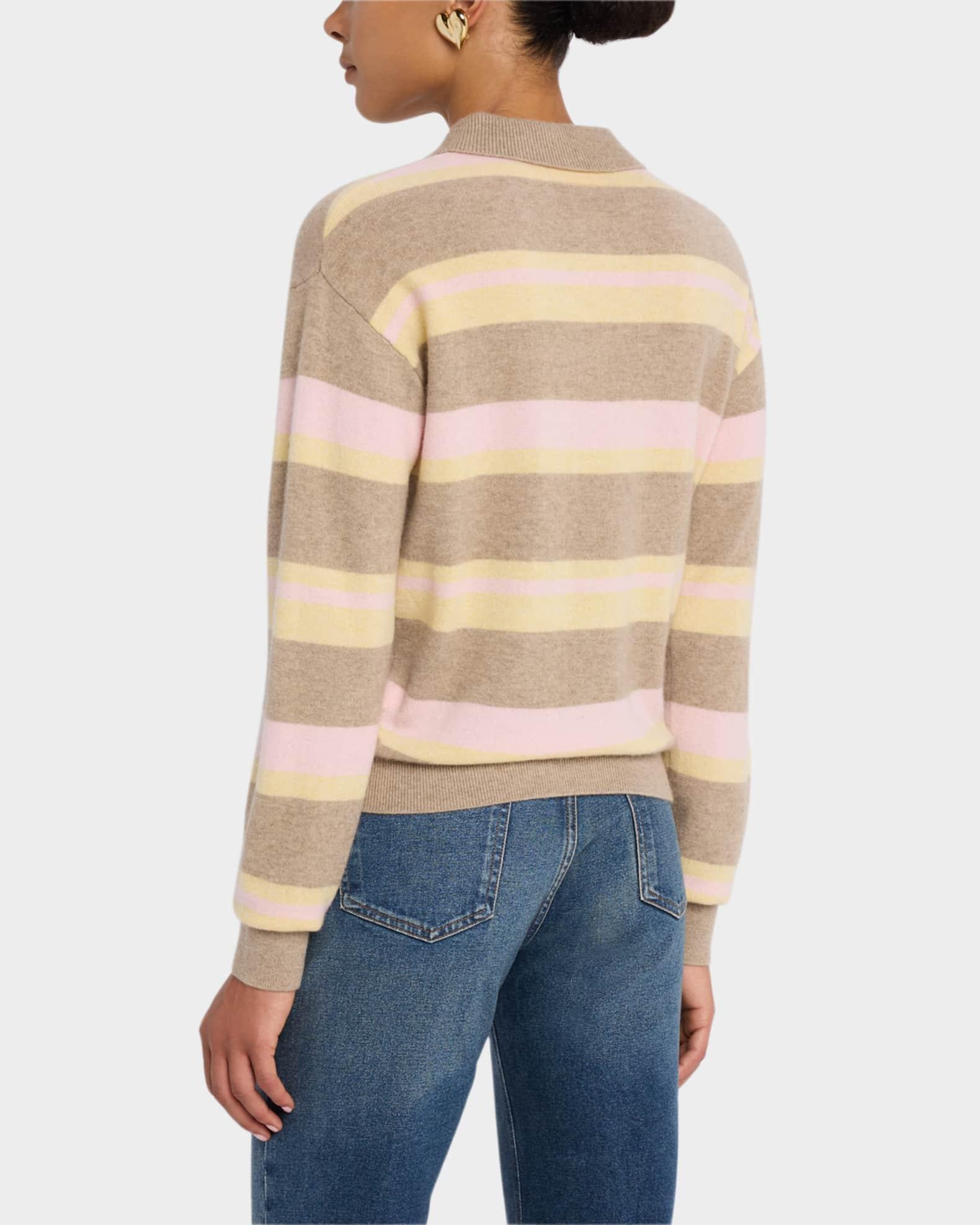 Collegiate Striped Cashmere Polo Product Image