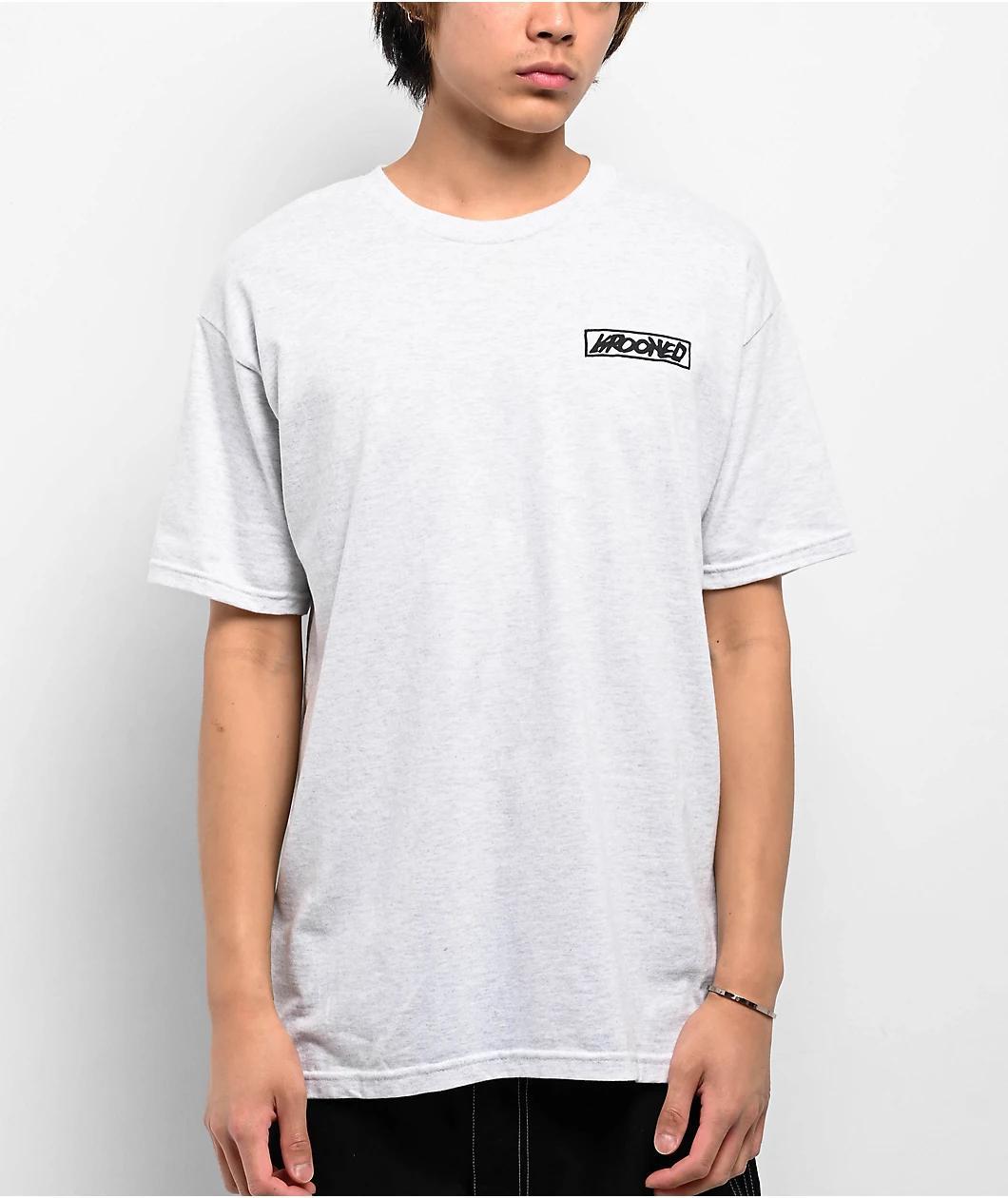 Krooked Moonsmile Raw White T-Shirt Product Image