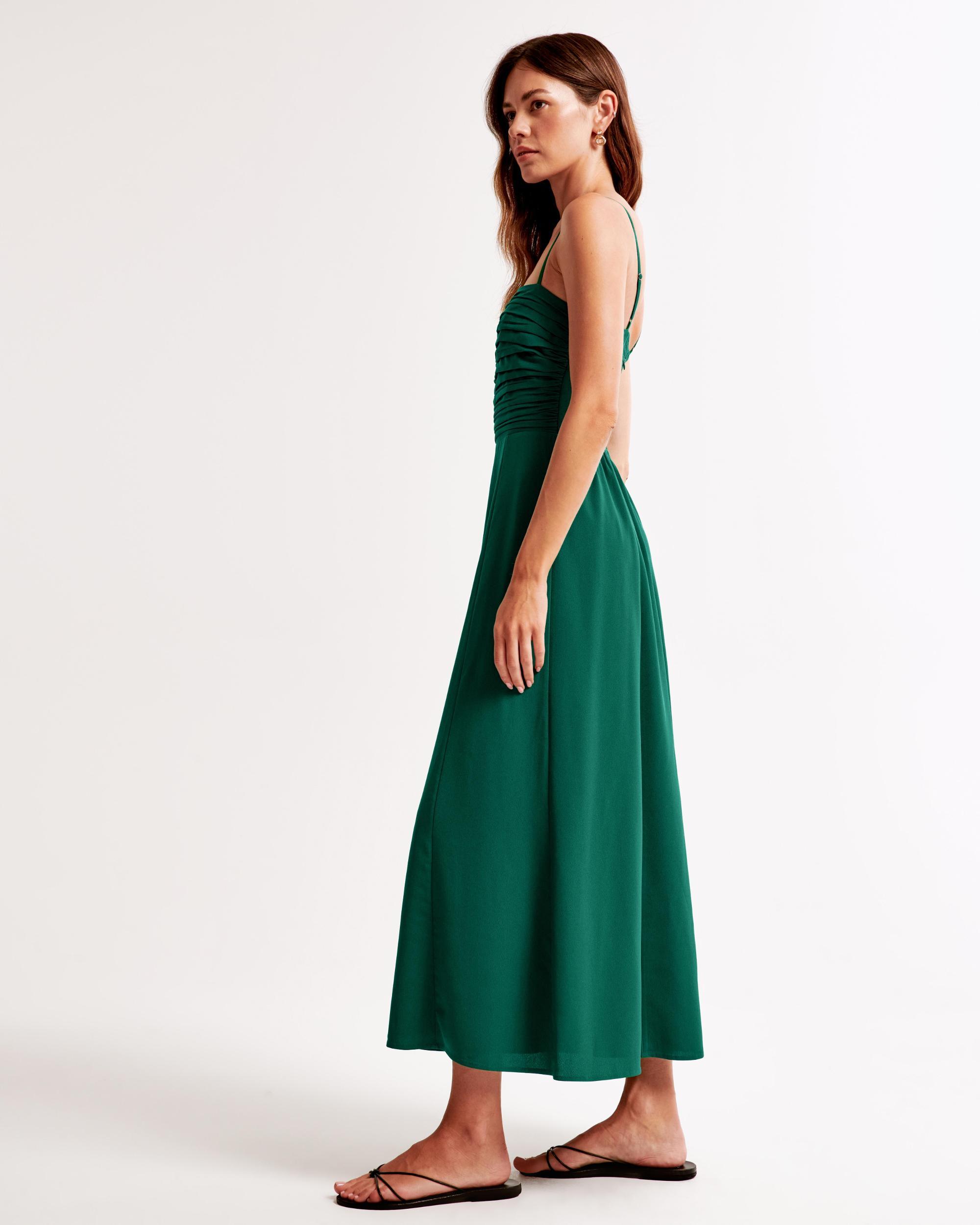 The A&F Emerson Crepe Midi Dress Product Image
