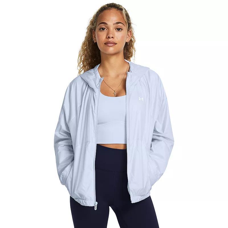 Women's Under Armour Rival Full-Zip Windbreaker Jacket, Size: Small, Prime Pink Product Image