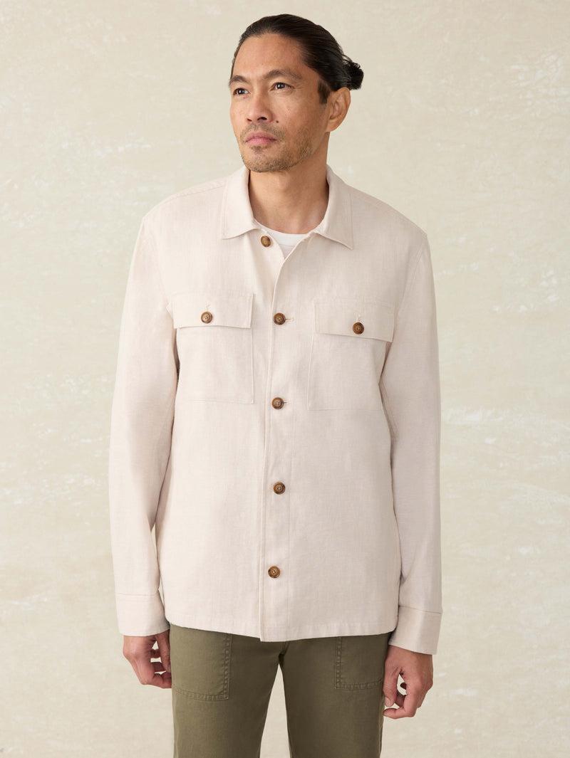 Movement™ Linen Shirt Jacket - Dorset Sand Product Image
