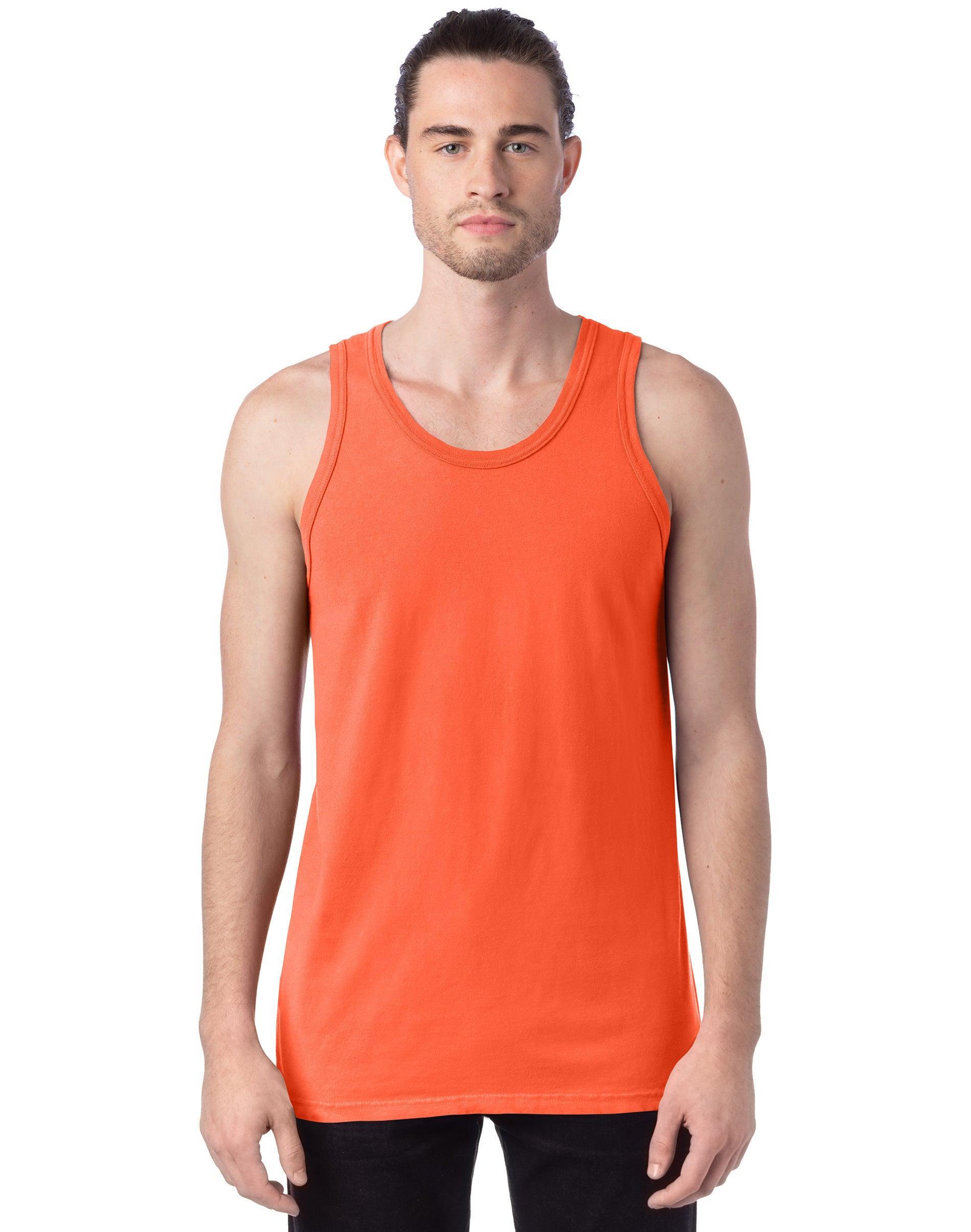 Hanes Mens Garment Dyed Tank Black M Product Image