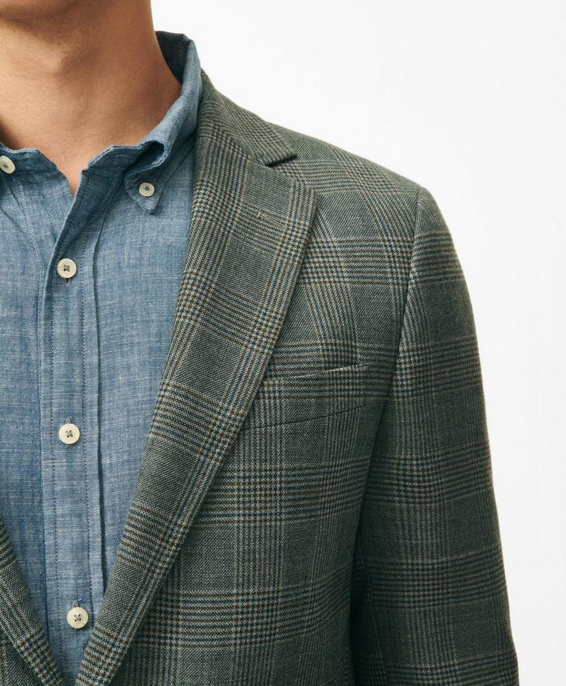 Classic Fit Checked Sport Coat in Hopsack Wool Product Image