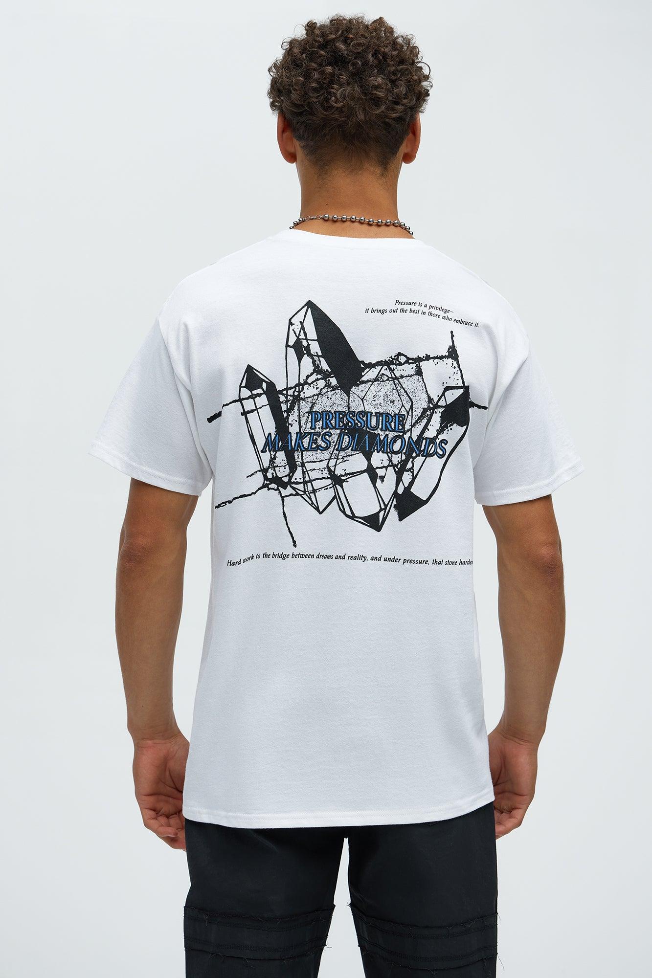 Pressure Diamonds Short Sleeve Tee - White Product Image