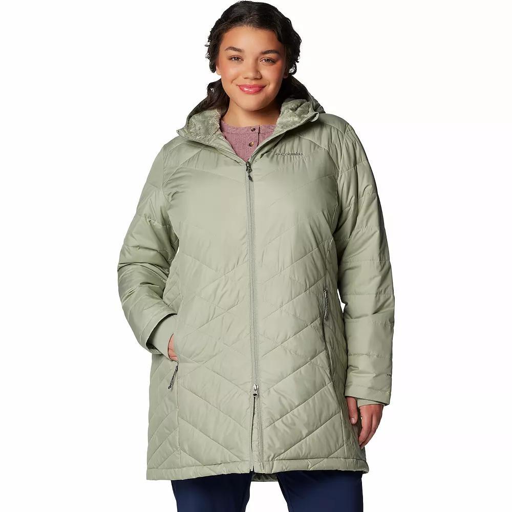 Plus Size Columbia Heavenly Long Hooded Jacket, Women's, Size: 2XL, Camel Brown Product Image