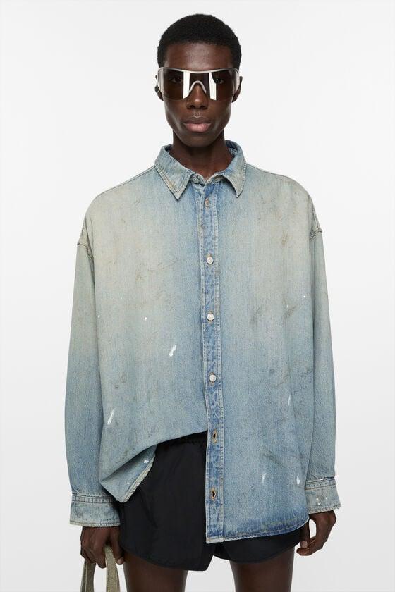 Denim button-up shirt Product Image
