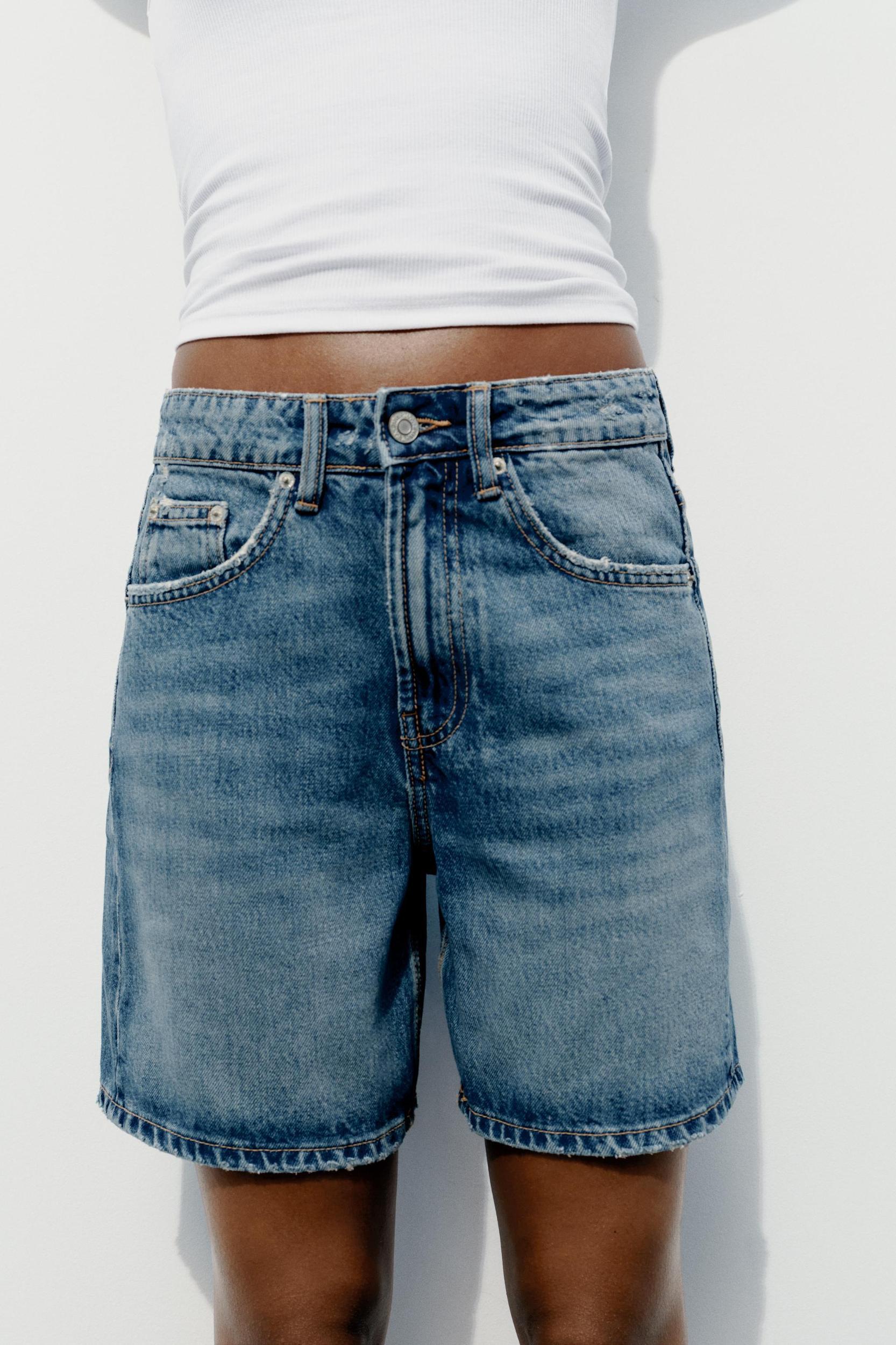 TRF MID-RISE DENIM SHORTS Product Image