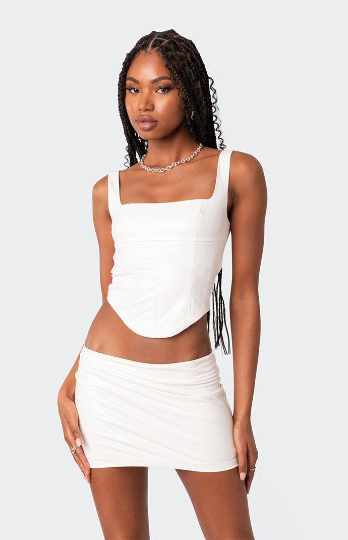 Edikted Women's Amiyah Vinyl Corset Product Image