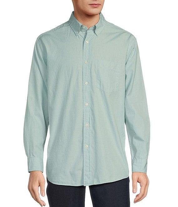 Roundtree & Yorke Long Sleeve Solid Slub Sport Shirt Product Image