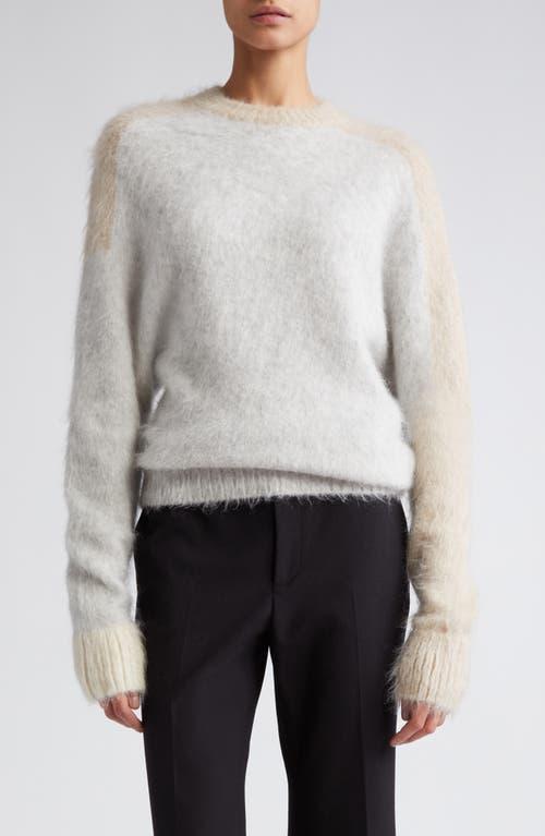 Womens Brushed Mohair Colorblock Sweater Product Image