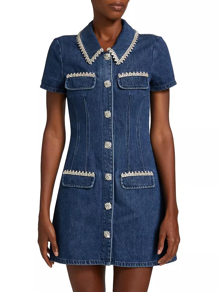 Embellished Denim Minidress Product Image