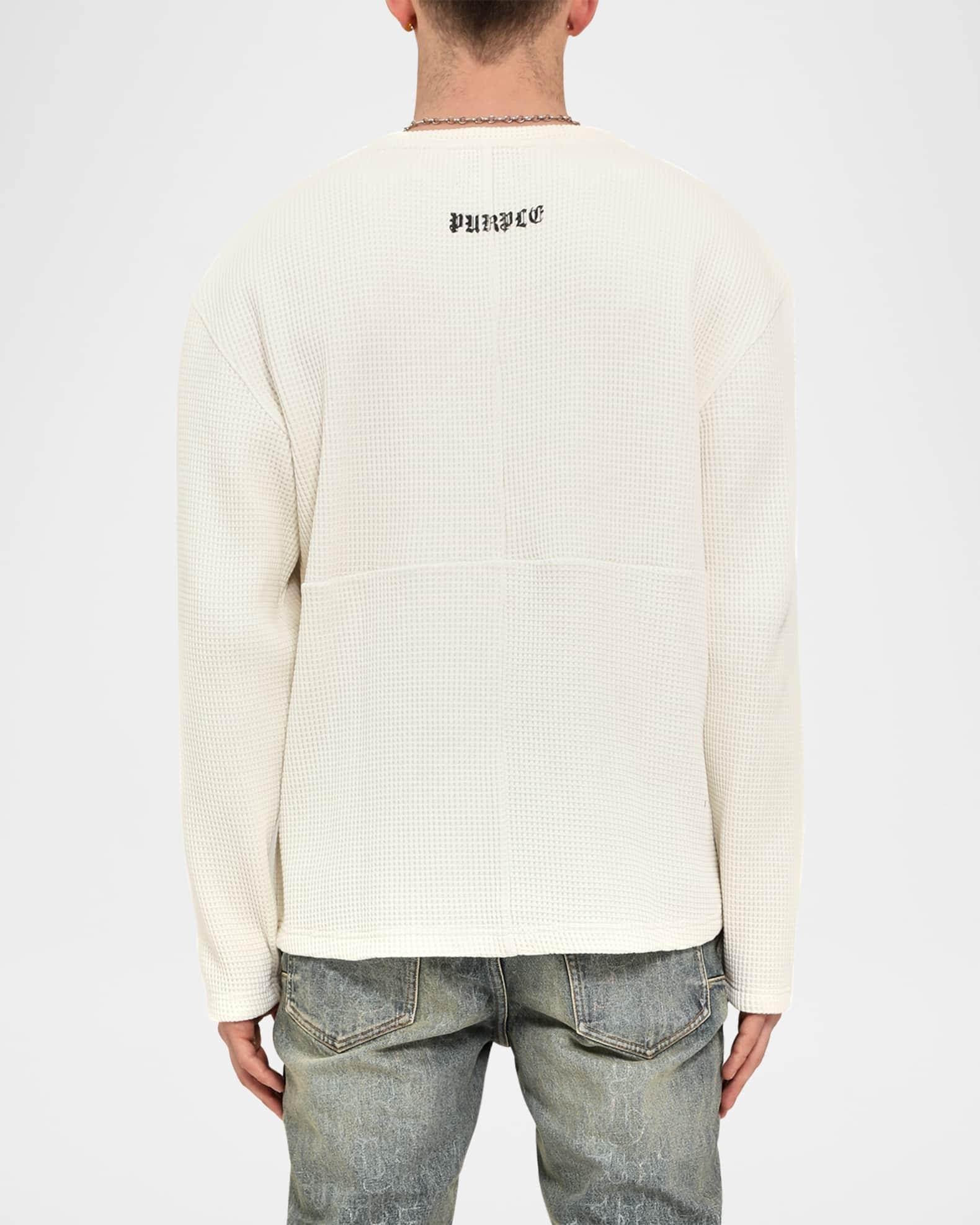 Men's Waffle Knit Nail Graphic Long-Sleeve T-Shirt Product Image