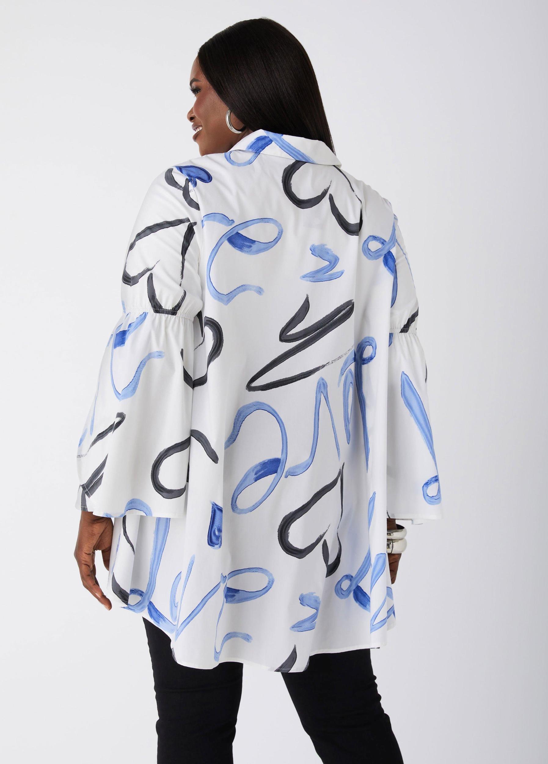 Love Print Hi Low Shirt Product Image
