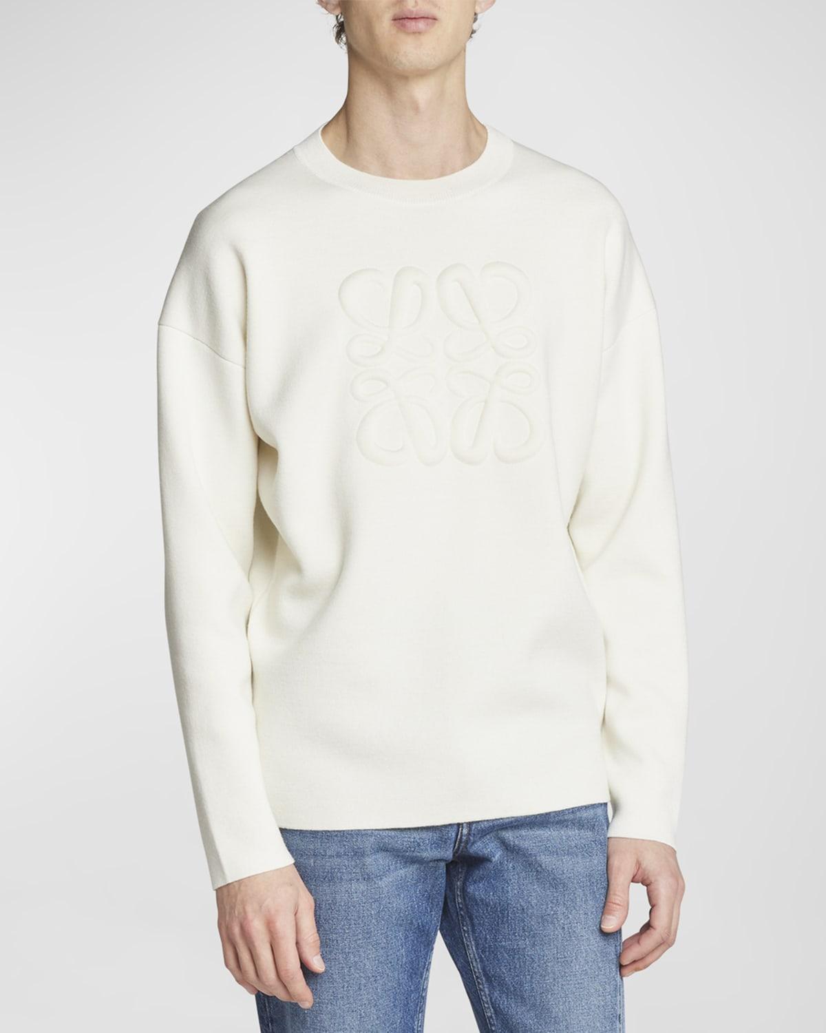 Mens Debossed Anagram Wool Sweater Product Image
