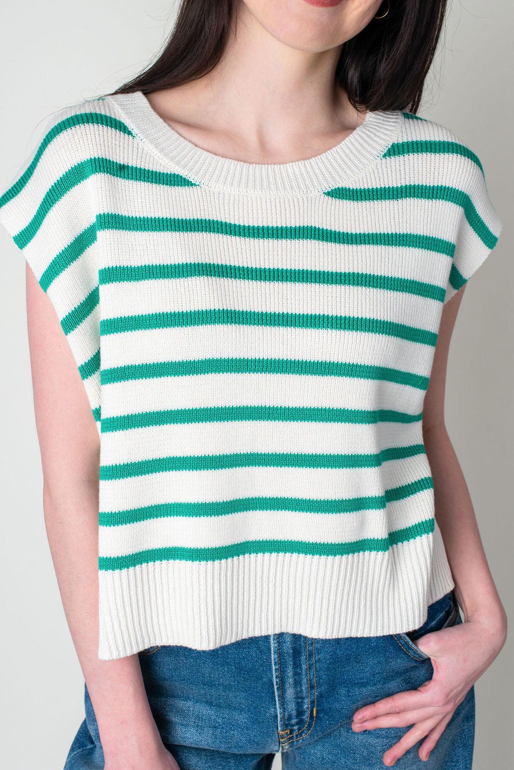 Lots of Luck Striped Knit Top Product Image