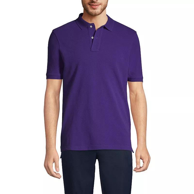 Men's Tall Lands' End School Uniform Mesh Polo Shirt, Size: Large Tall, White Product Image