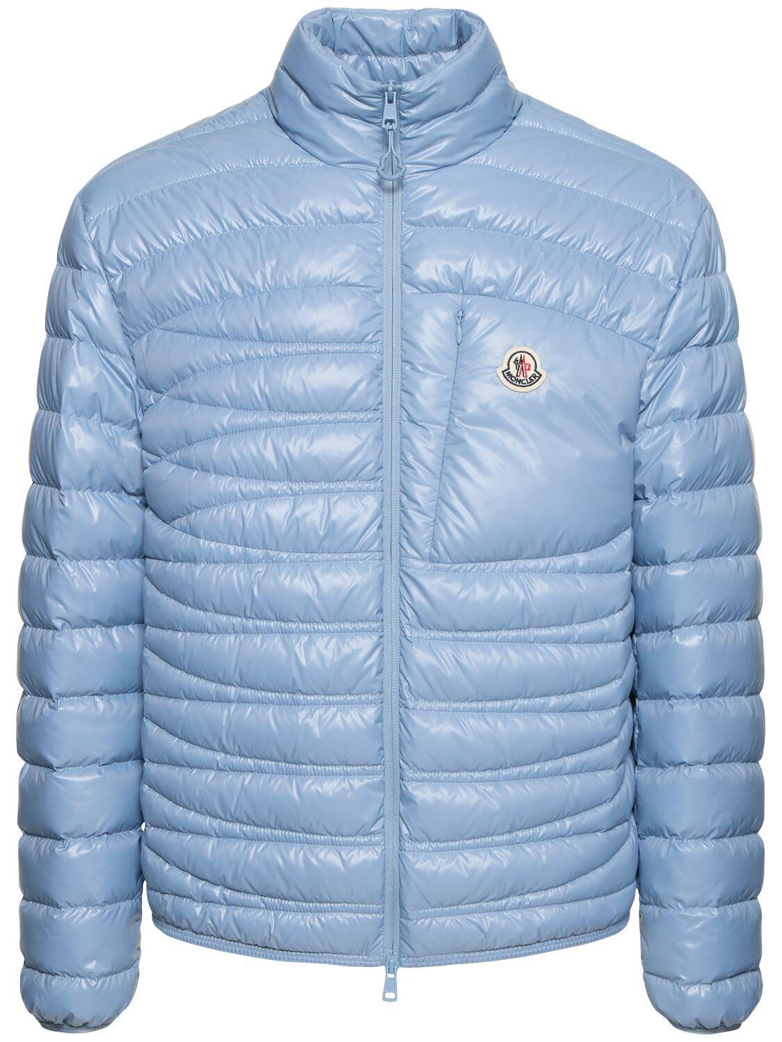 MONCLER Leveche Nylon Down Jacket In Light Blue Product Image
