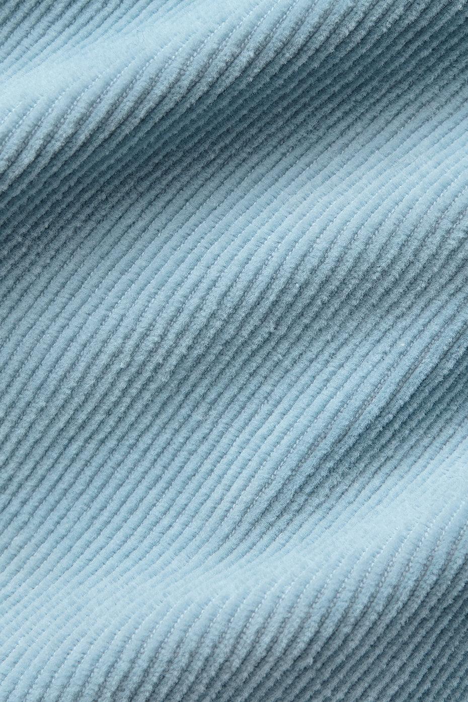 Micro Corduroy Mid-Rise Dreamer Wide Leg Trouser - Celestial Blue Product Image