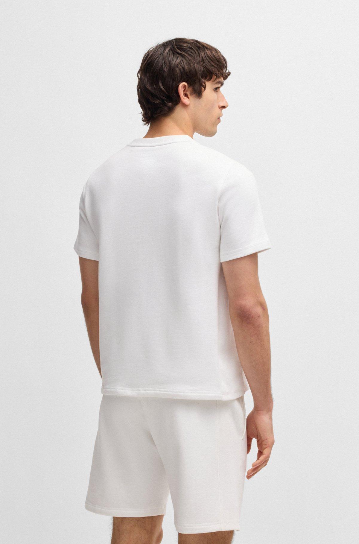Cotton-terry T-shirt with embroidered logo Product Image