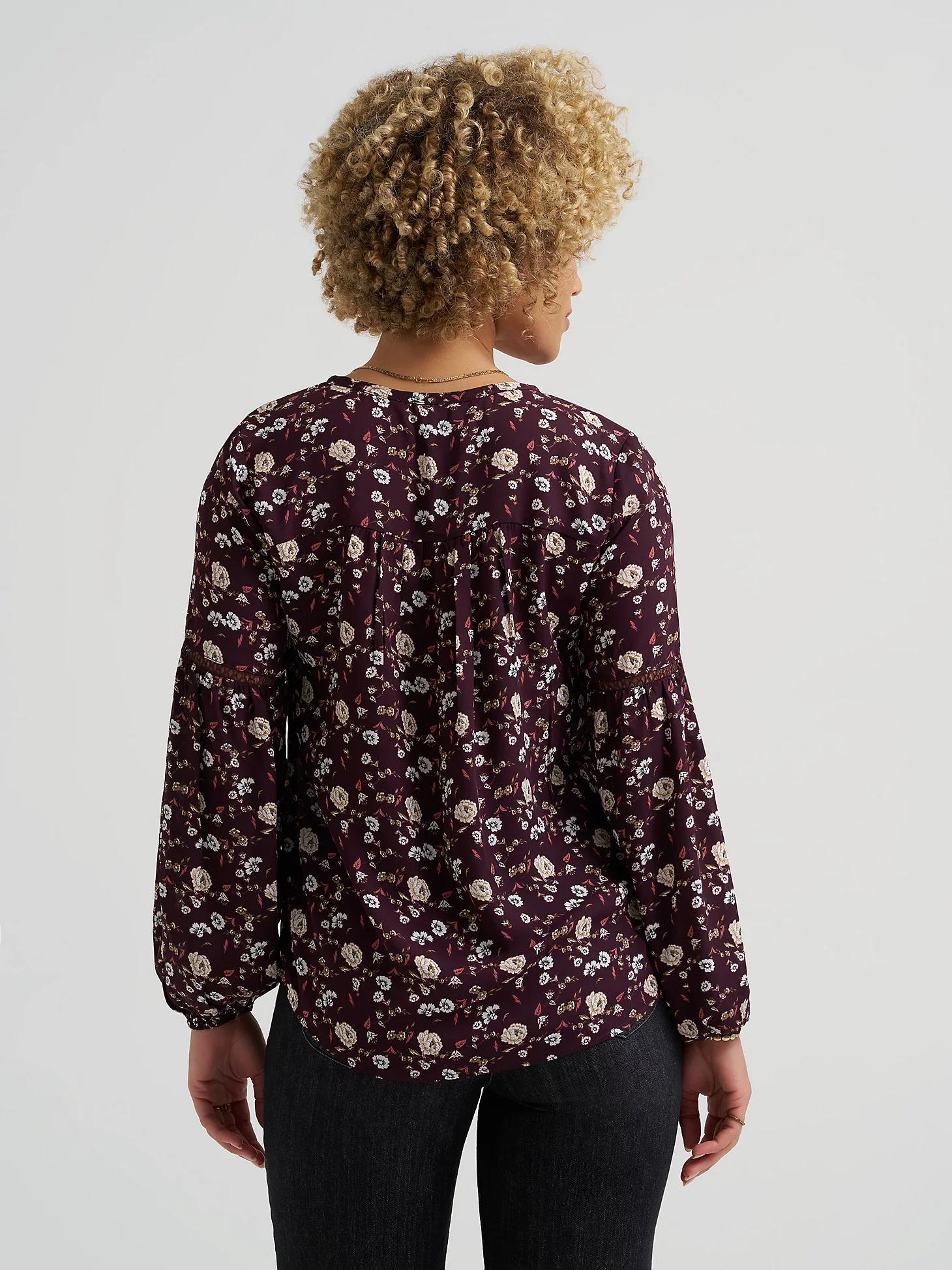 Women's Floral Print V-Neck Blouse | Women's Tops & Tees | Lee® Product Image