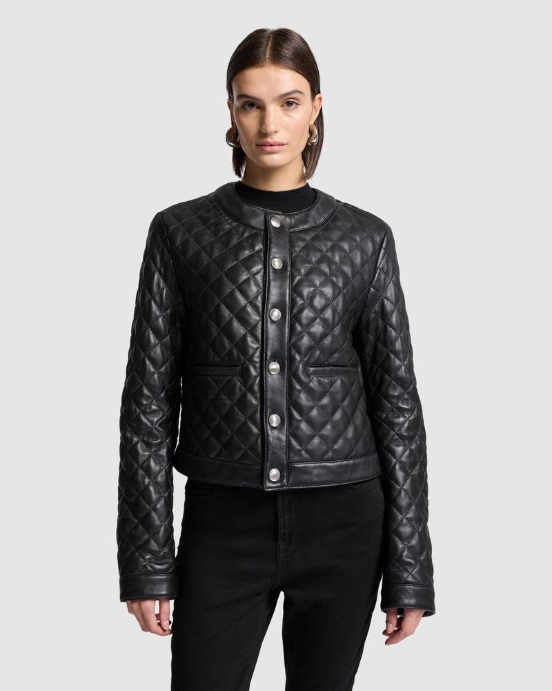 Quilted Leather Jacket Product Image