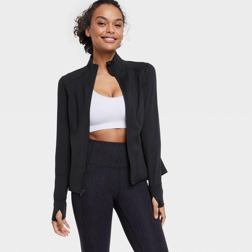 Womens Full Zip Jacket - All In Motion Black L Product Image