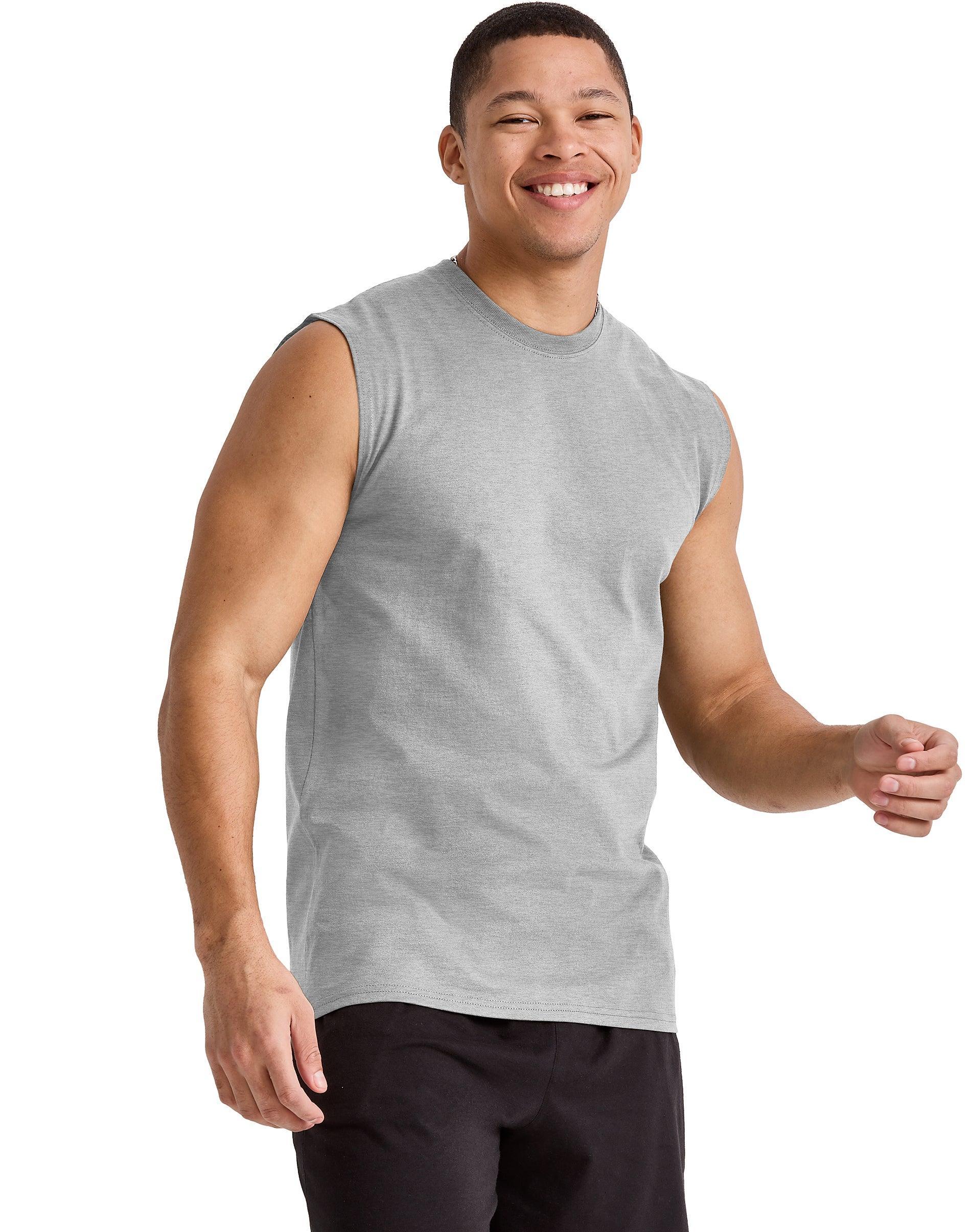 Hanes Mens Cotton Muscle Tank, 3-Pack Athletic Navy 3XL Product Image