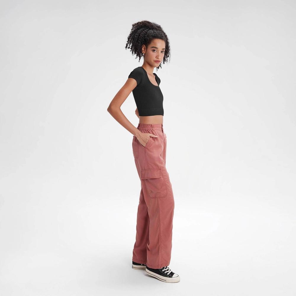 Womens High-Rise Straight Leg Cargo Pants - Wild Fable Rust 3X Product Image