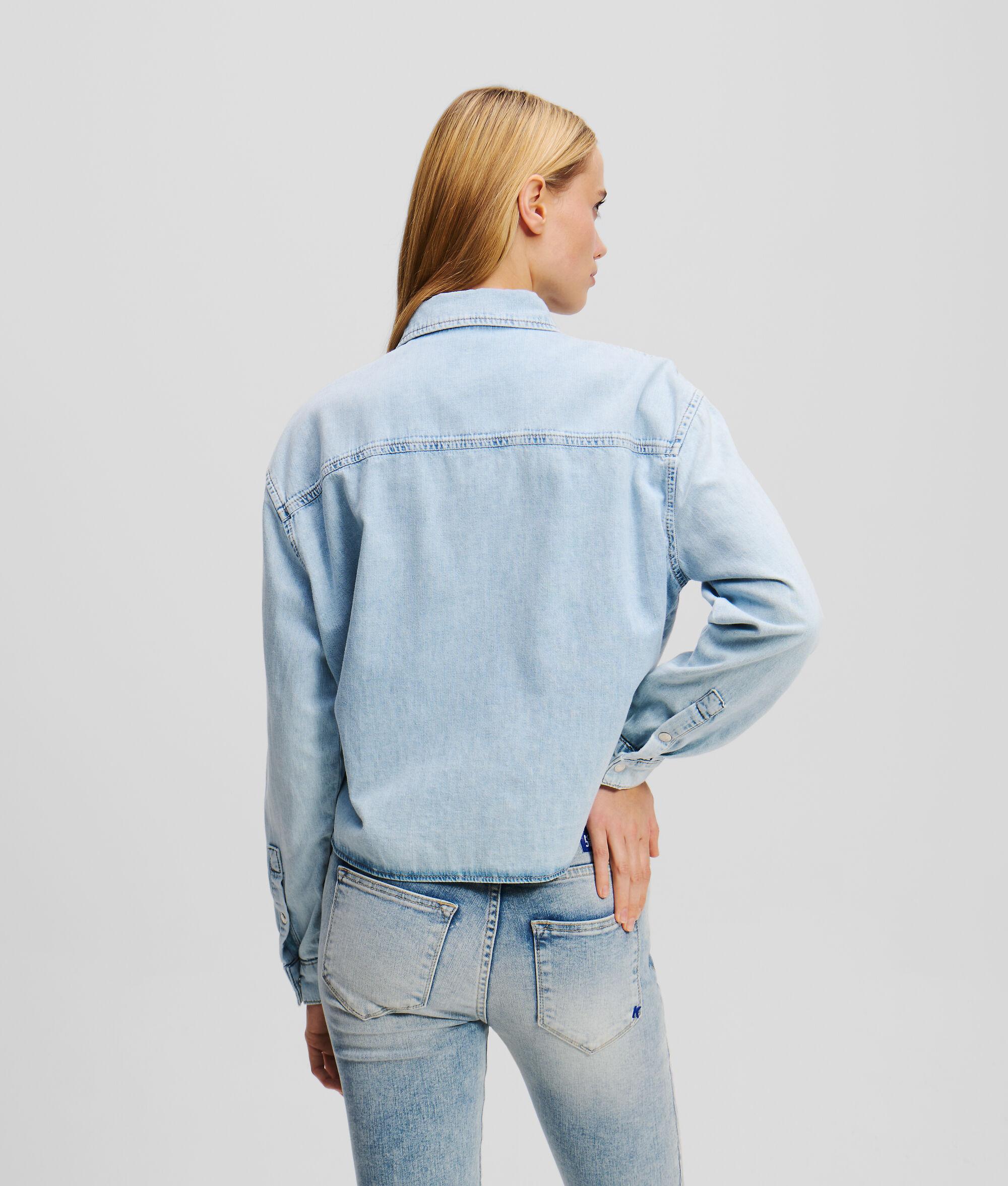 TIE-FRONT DENIM SHIRT Product Image