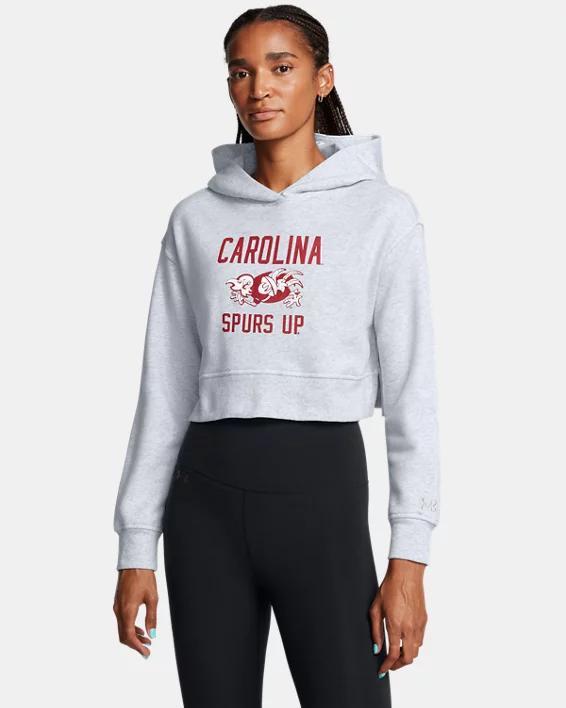 UA Rival Fleece Collegiate Womens Cropped Hoodie Product Image
