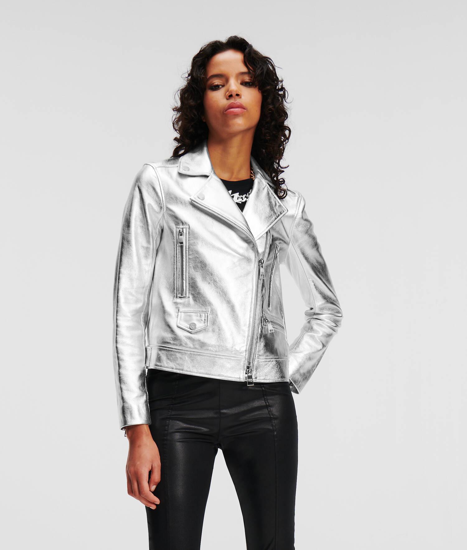LEATHER BIKER JACKET Product Image