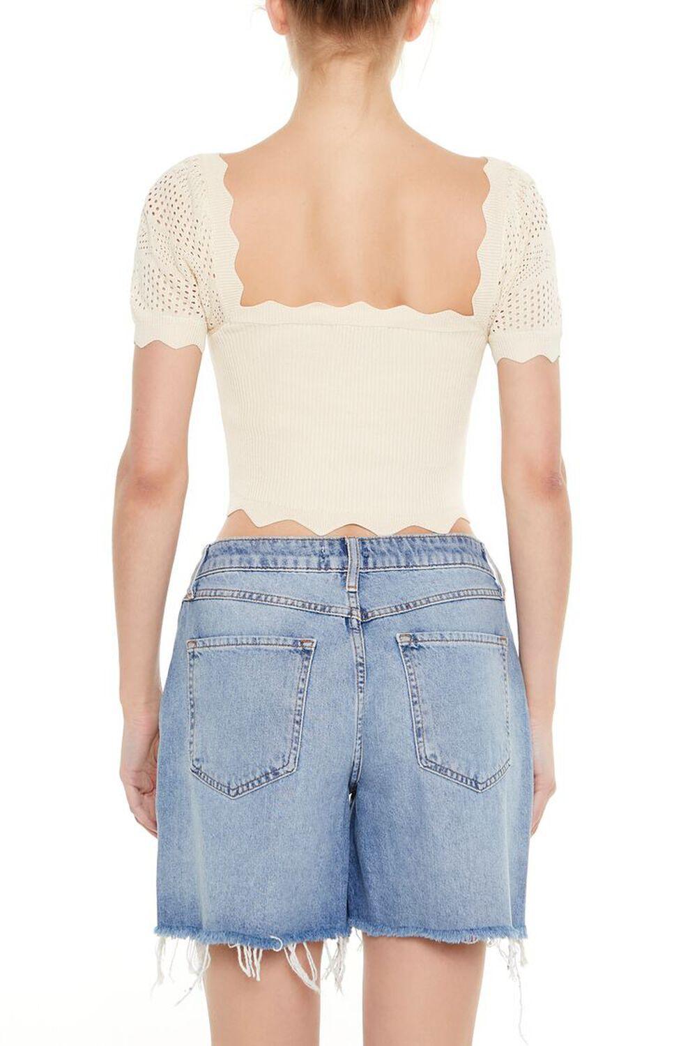 Scalloped Sweater-Knit Top | Forever 21 Product Image