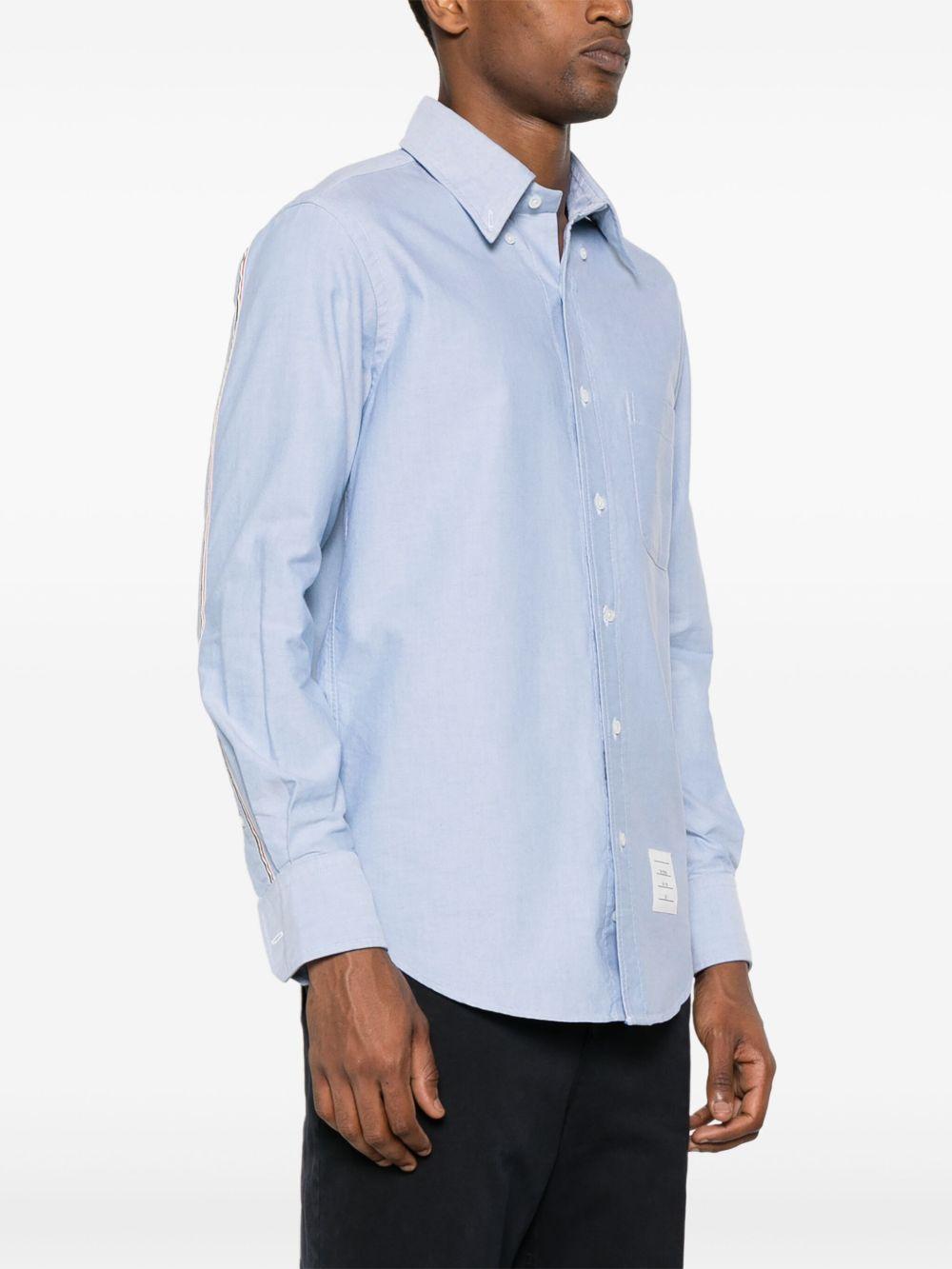 THOM BROWNE Classic Fit Cotton Button-down Shirt In Light Blue Product Image