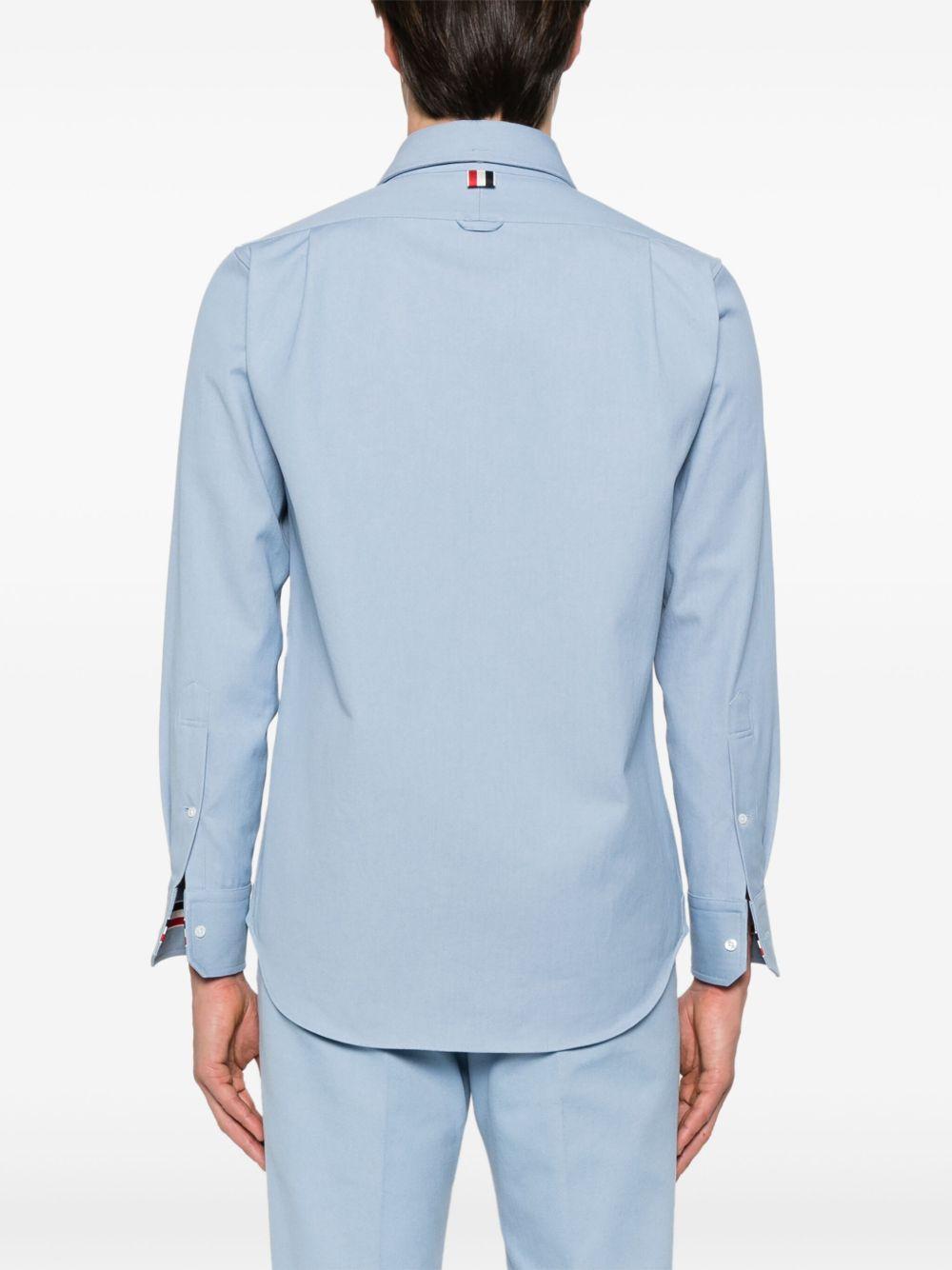 THOM BROWNE Classic Fit Cotton Button-down Shirt In Light Blue Product Image