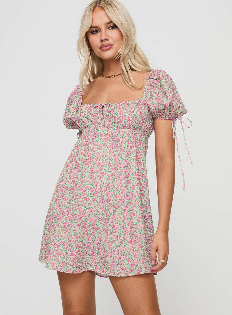 Larsson Mini Dress Pink Floral Product Image