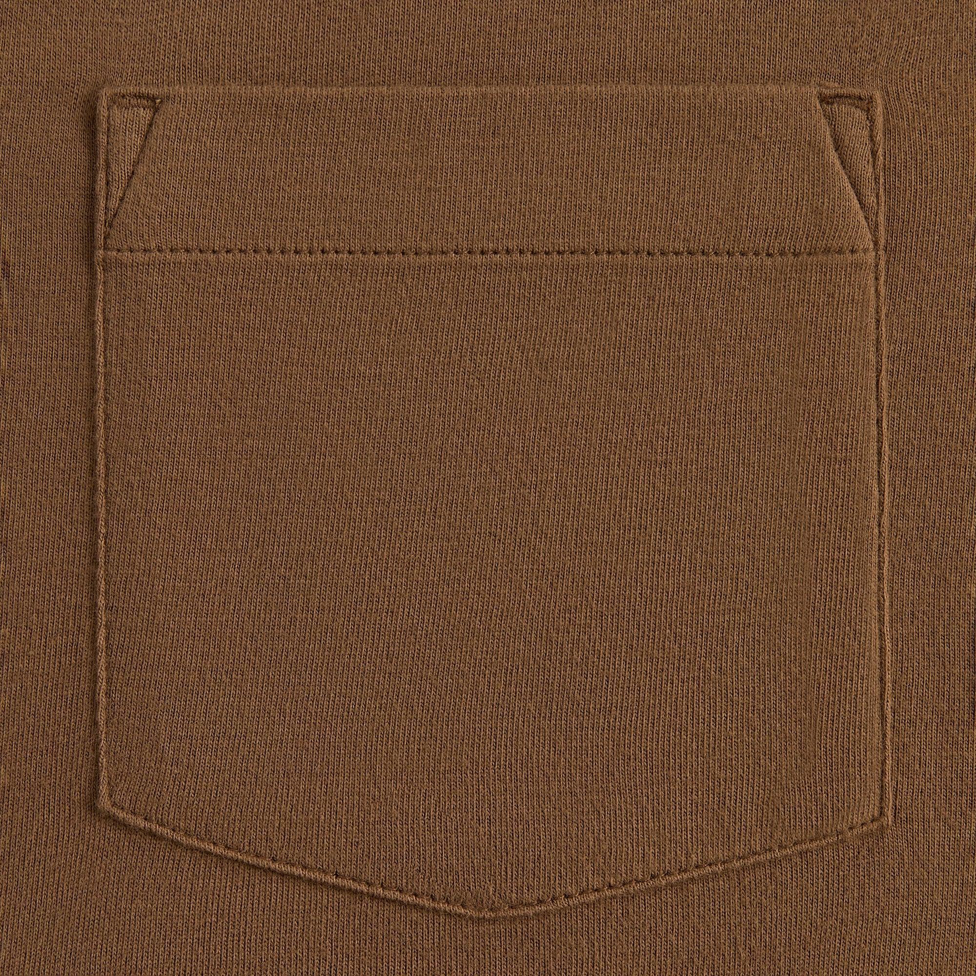 Kith Long Sleeve Leonard Pocket Tee - Earth Male Product Image