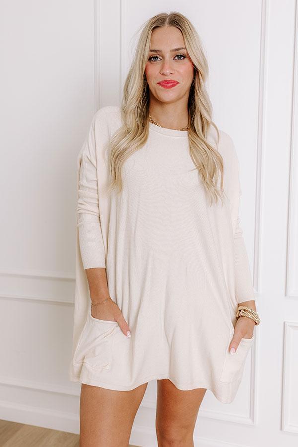 Always Cozy Sweater Top in French Vanilla Product Image