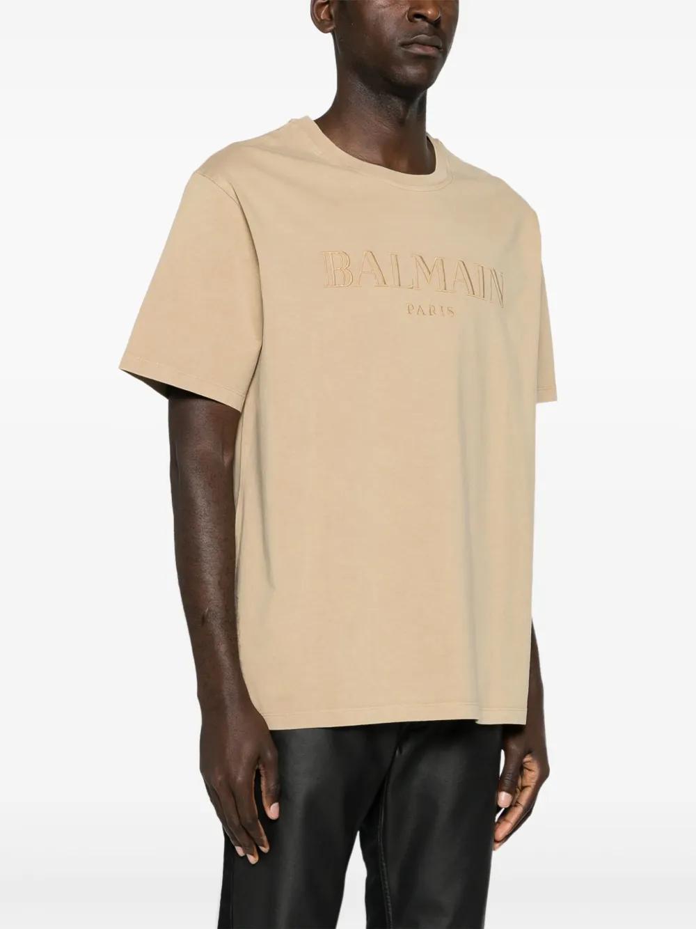 logo-embroidered cotton T-shirt Product Image
