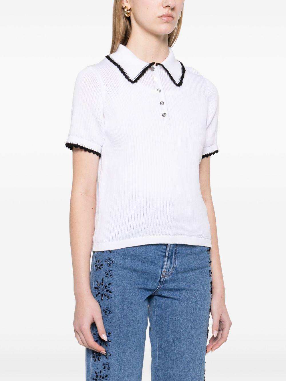 knitted polo top  Product Image
