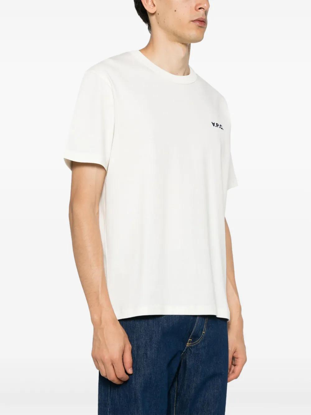 flocked-logo organic cotton T-shirt Product Image