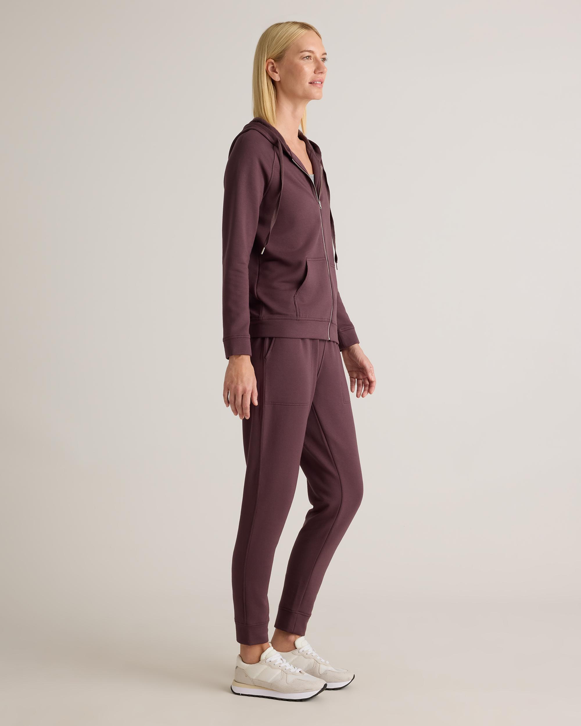 Quince | Women's SuperSoft Fleece Zip Up Hoodie Lenzing Modal Product Image
