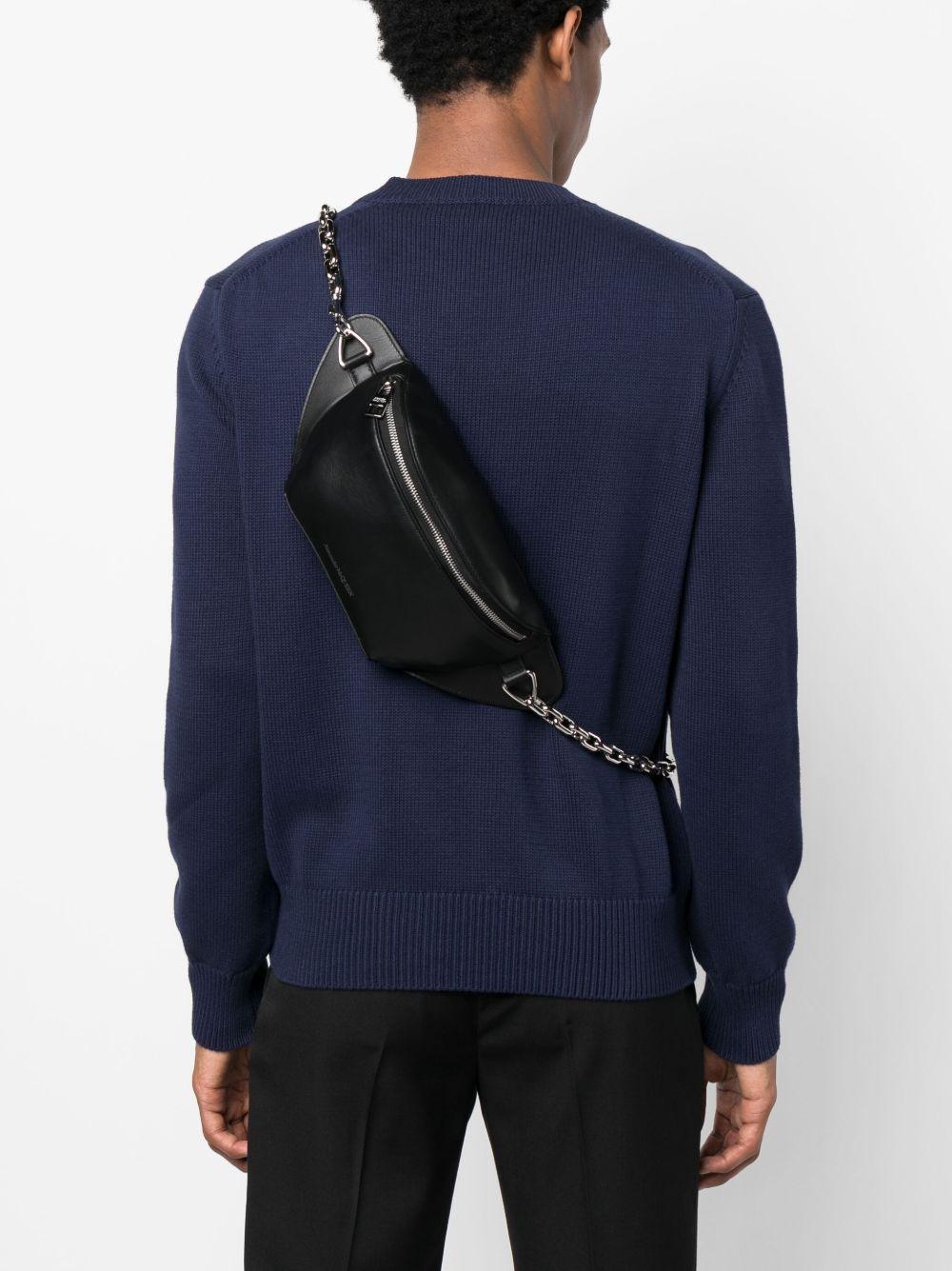 logo-print leather belt bag Product Image