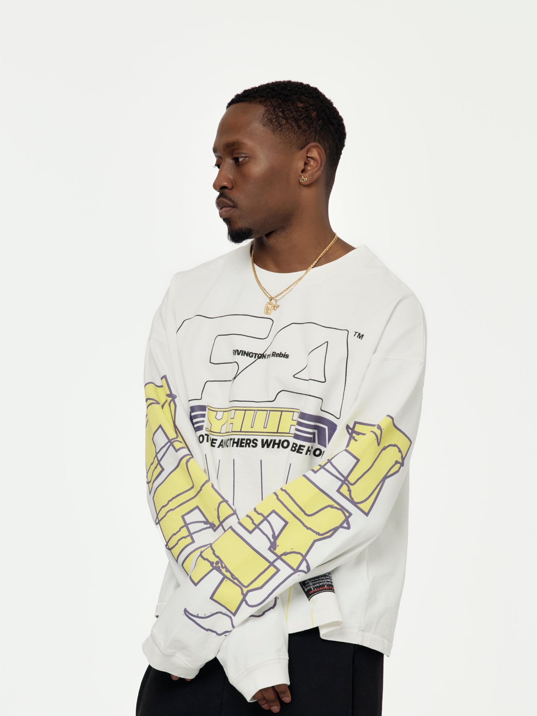 His Own Racing LS Tee (Optic White) Product Image