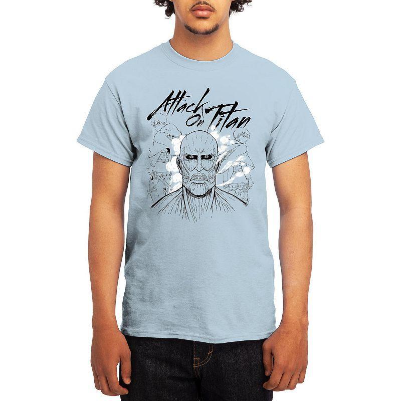 Men's Attack on Titan Sketch Design Group Tee, Boy's, Size: XXL, Lt Blue Product Image