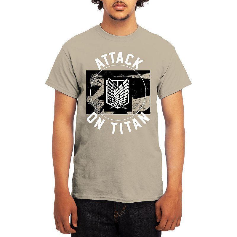 Men's Attack on Titan Circle Emblem Sword Tee, Size: Small, Light Blue Product Image