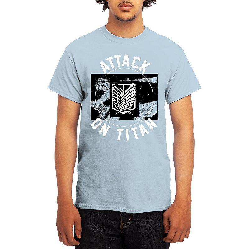Men's Attack on Titan Circle Emblem Sword Tee, Size: Medium, Royal Blue Product Image