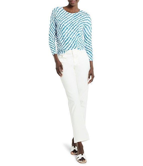 NIC + ZOE Pebble Dream Supersoft Knit Round Neck Bracelet Sleeve Top Product Image
