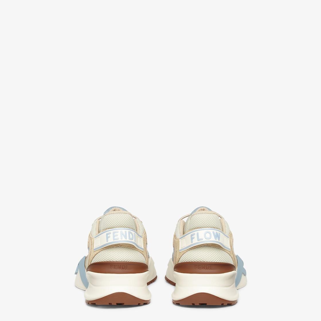 Fendi FlowLight blue mesh and suede low tops Product Image